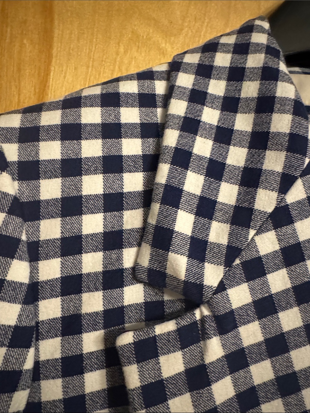 J. Crew Navy and White Gingham Blazer & Trouser Set. - Picture 2 of 8